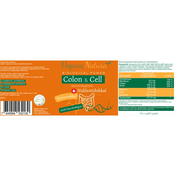 Colon & Cell PRO – bélrendszert támogató nukleotid komplex 120 kapszula 