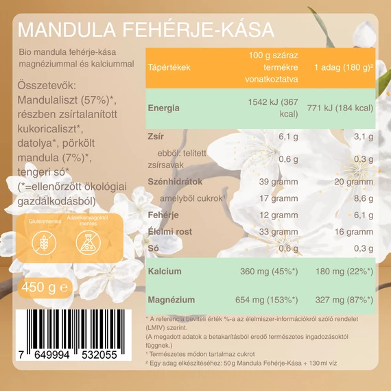 Mandula fehérje kása