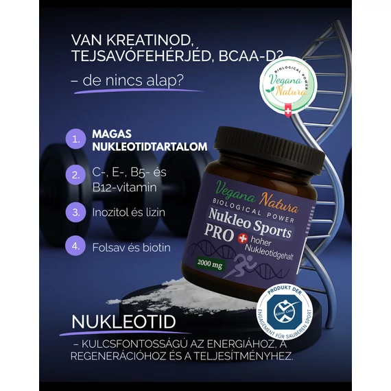 NukleoSports PRO – sportteljesítményt támogató nukleotid por 60 g 